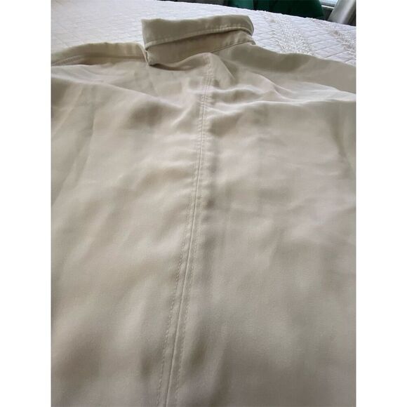 H&M Beige Oversized Button-Up Blouse Large - Picture 10 of 12